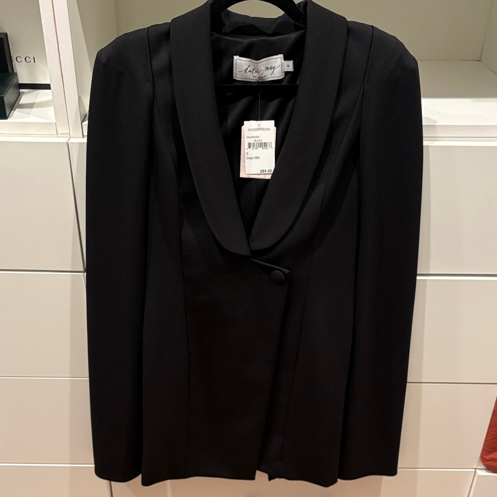 Katie May Black Cape Blazer Dress